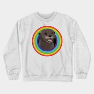 Rainbow Otter Crewneck Sweatshirt